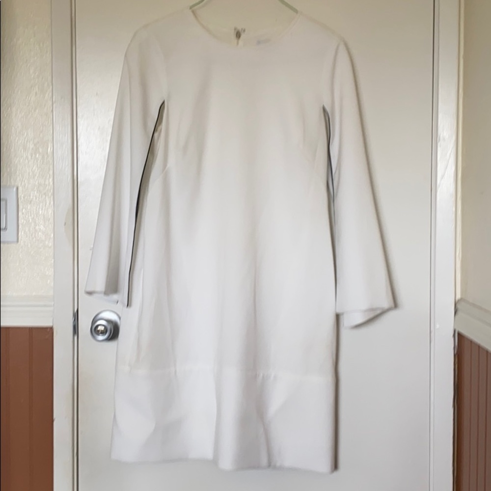 White DKNY Dress Bat Sleeves